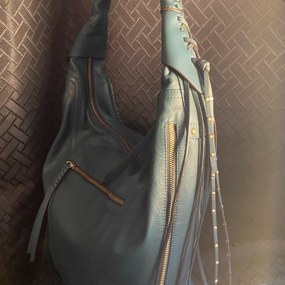 OrYANY Soft Nappa Leather Hobo Bag Purse- Michelle (Marine Blue) - Picture 6 of 6